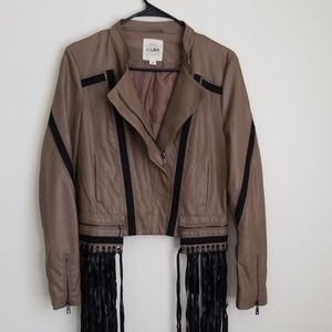 Faux Leather Moto Jacket
